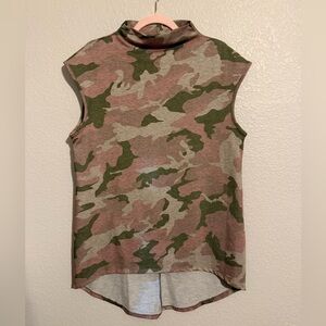 New York & Company Camouflage Turtleneck Top by Stacy Frati. Size Large. Cute!!